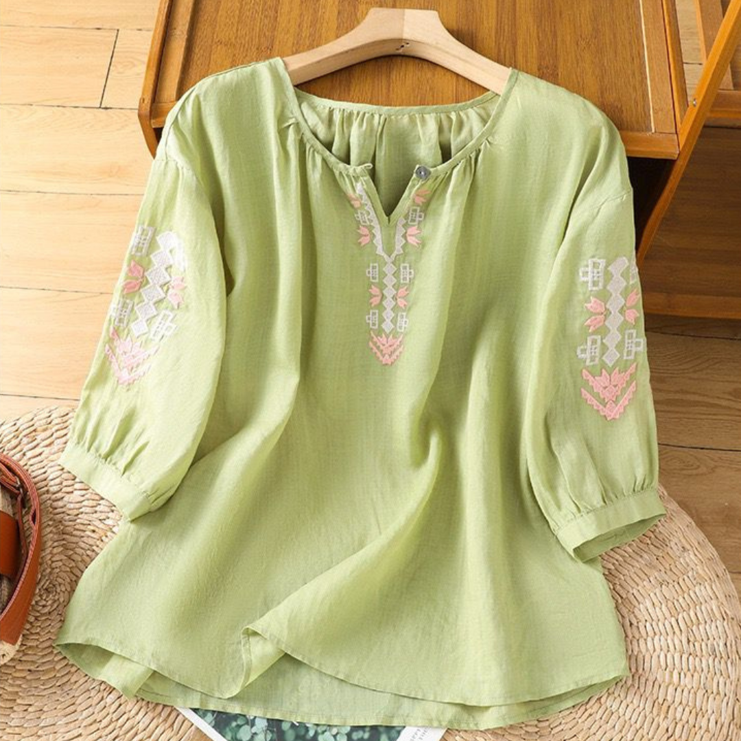 Pure Cotton Embroidered Womens Top