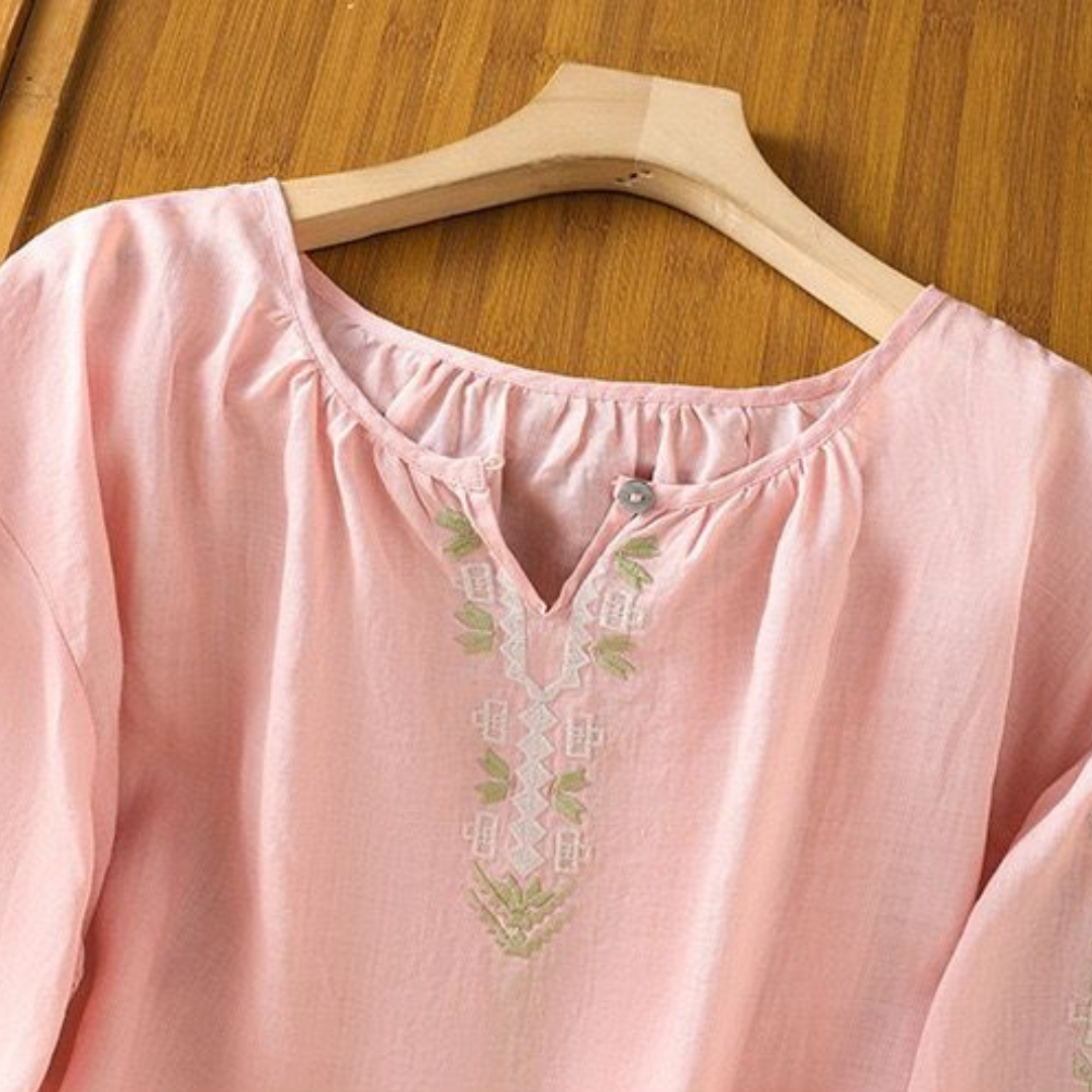 Pure Cotton Embroidered Womens Top