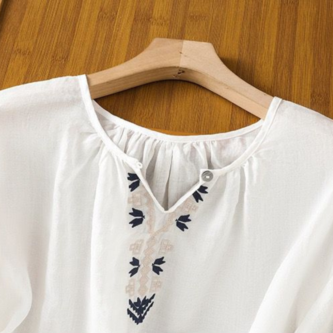Pure Cotton Embroidered Womens Top