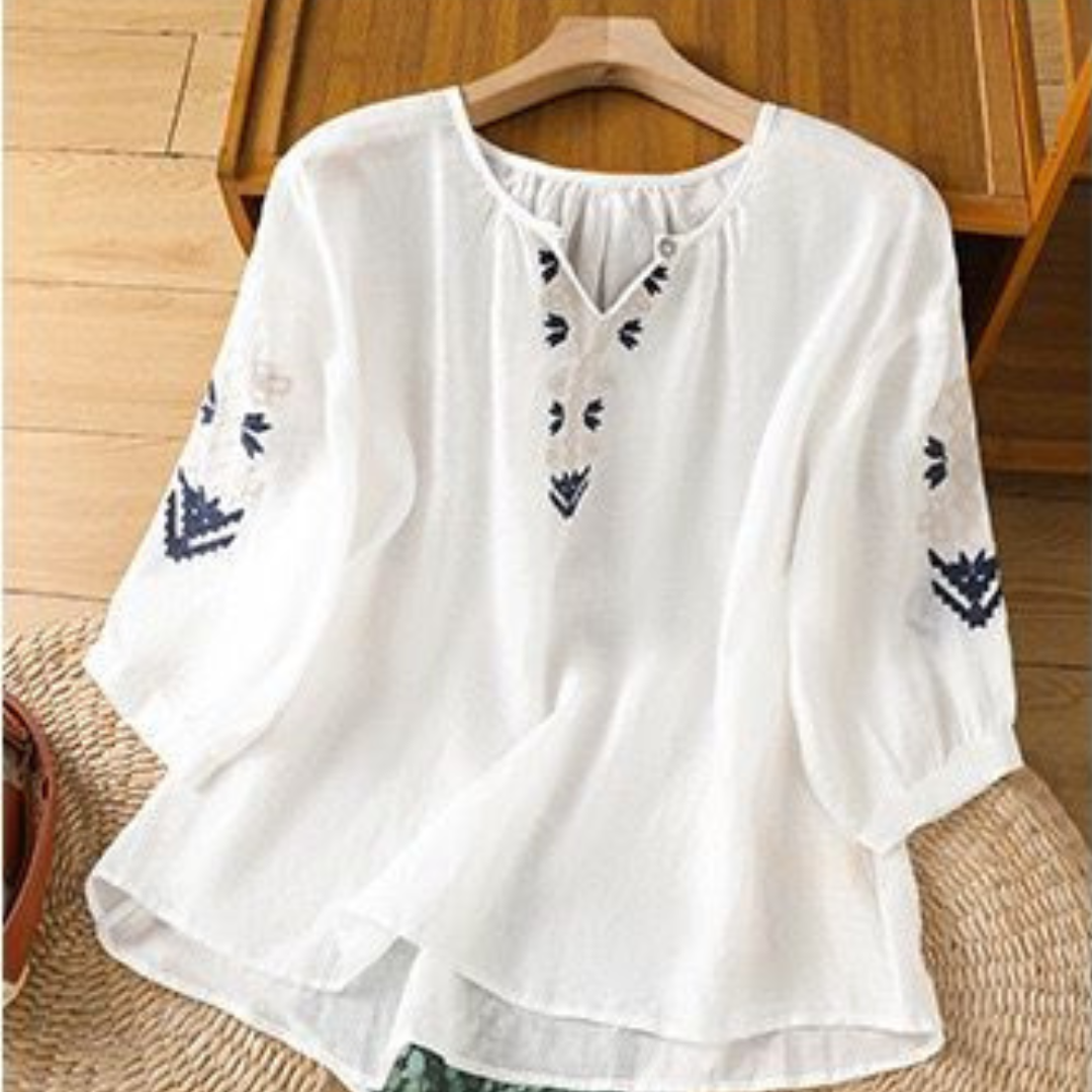 Pure Cotton Embroidered Womens Top