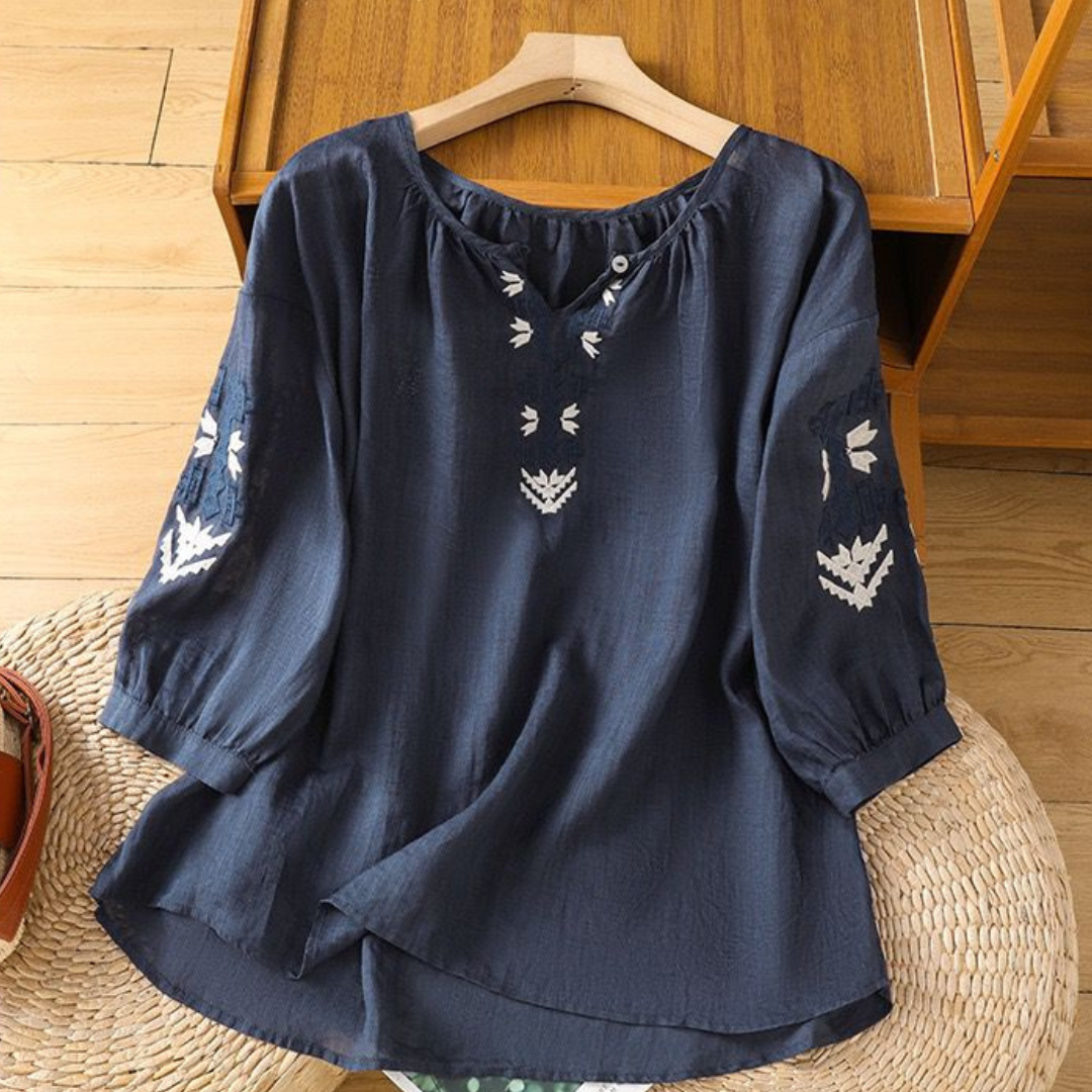 Pure Cotton Embroidered Womens Top