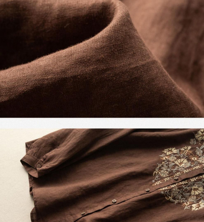 Pure Cotton Embroidered Full Sleeves Comfortable Shirt