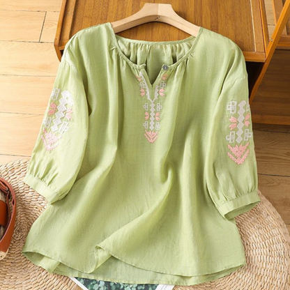 Pure Cotton Embroidered Womens Top