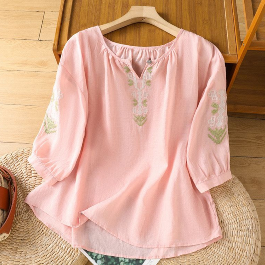 Pure Cotton Embroidered Womens Top